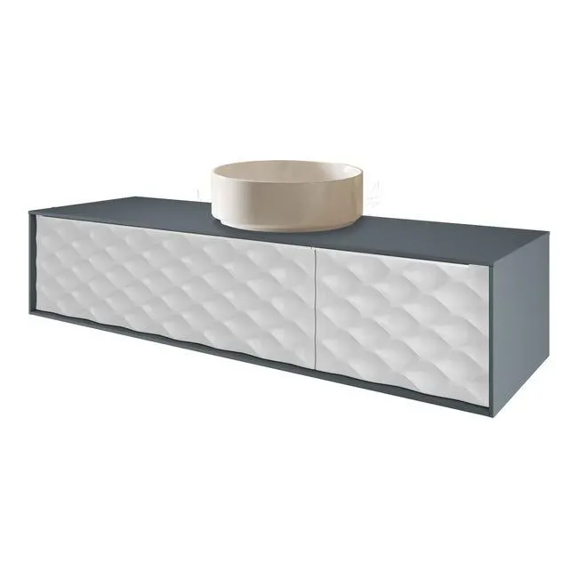 Mueble de baño con lavabo Neo gris 150x48 cm