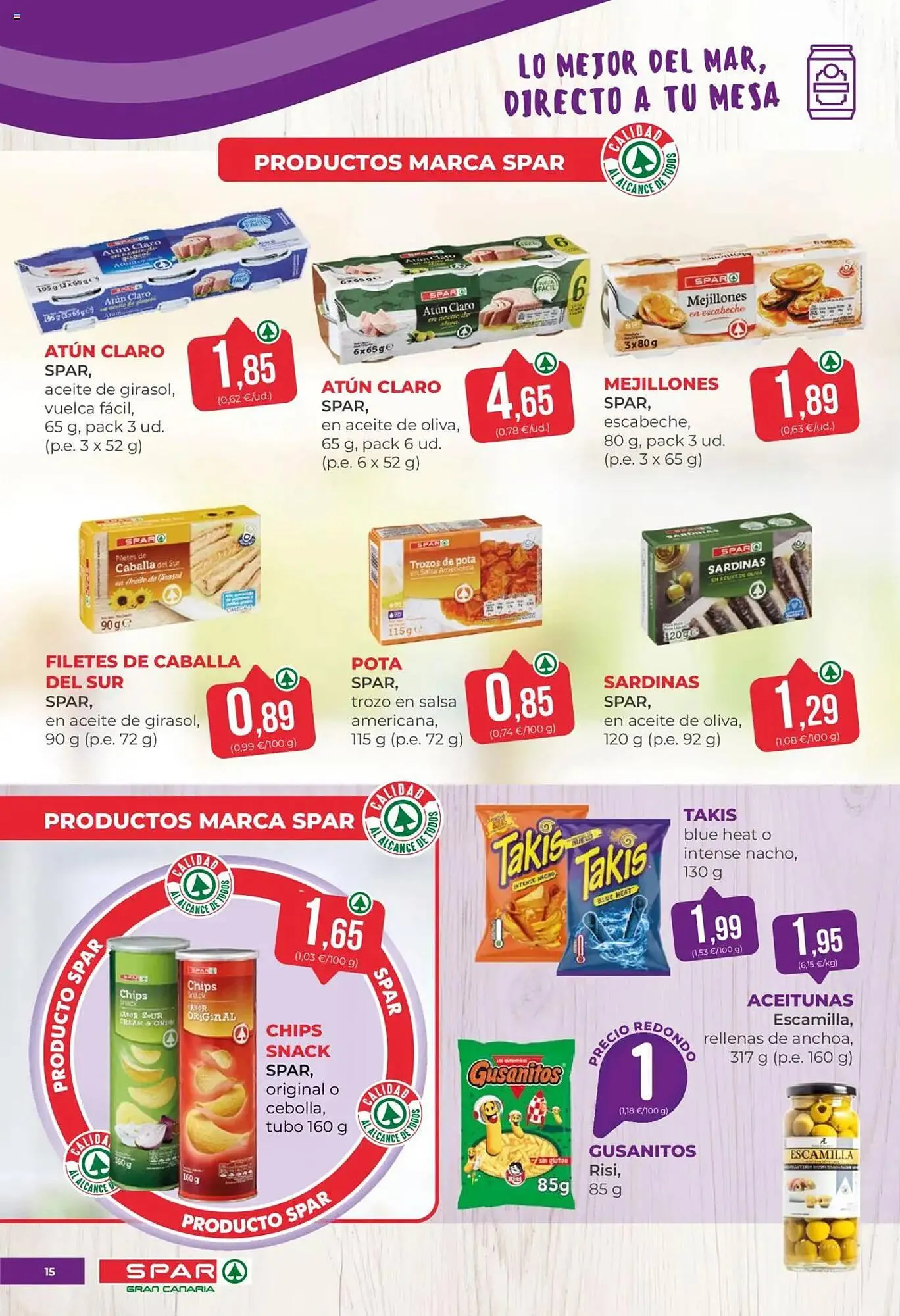 Catálogo de Folleto SPAR Gran Canaria 27 de junio al 10 de julio 2025 - Página 15