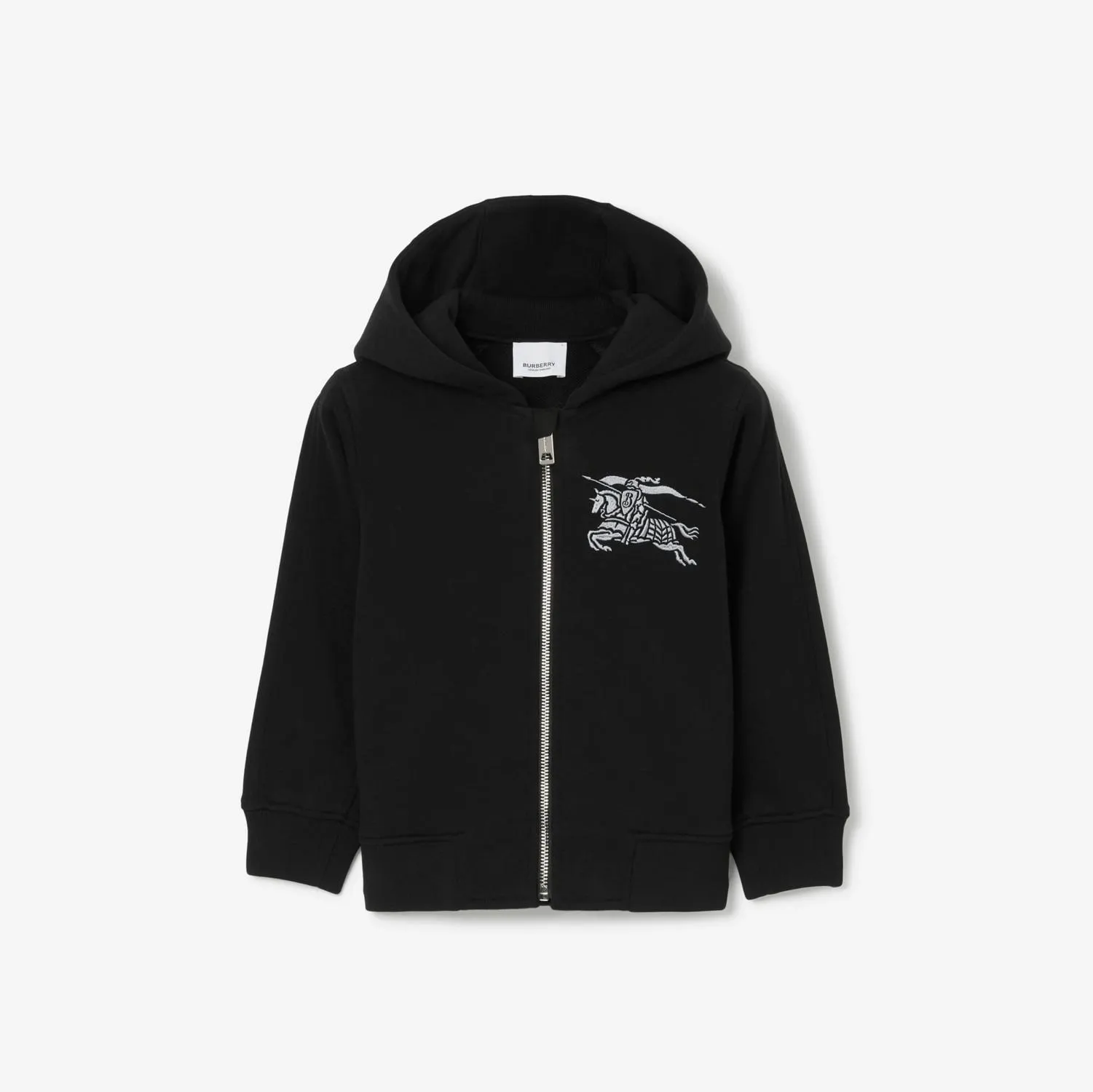 Sudadera en algodón con capucha, cremallera y EKD