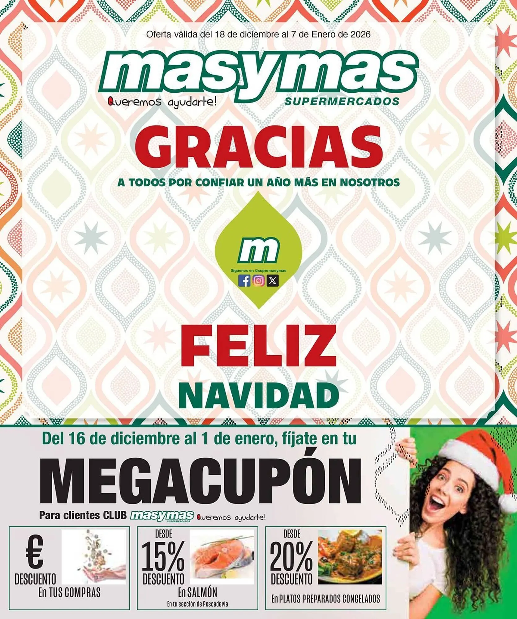 Catálogo de Folleto Masymas 18 de diciembre al 7 de enero 2026 - Página 1