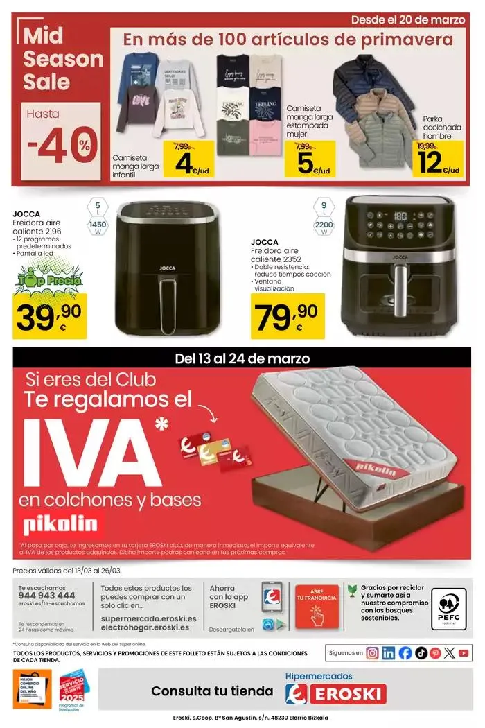 Catálogo de Precio más bajo HIPERMERCADOS EROSKI 13 de marzo al 26 de marzo 2025 - Página 56