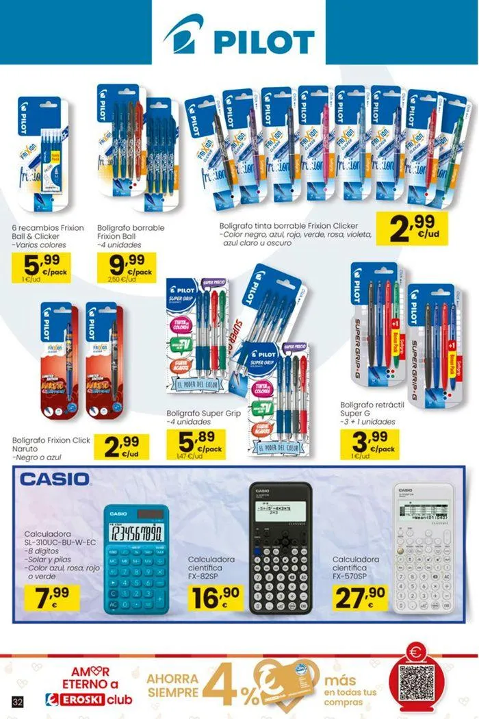 Catálogo de Ofertas Vuelta al Cole EROSKI 22 de agosto al 18 de septiembre 2024 - Página 32
