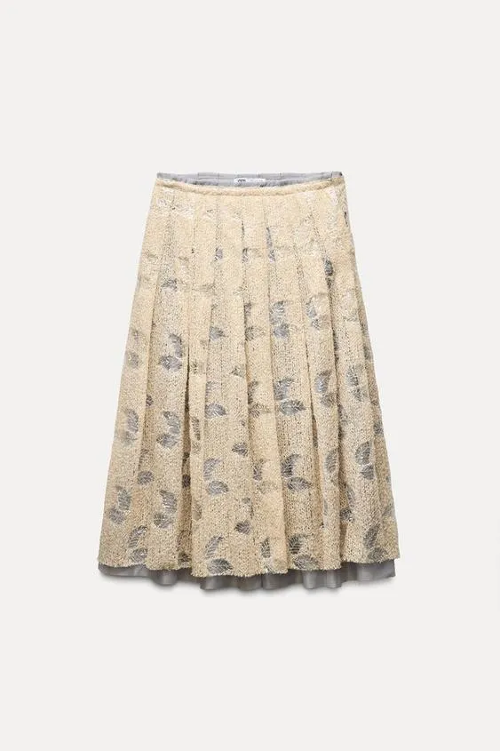 FALDA COMBINADA PUNTO LENTEJUELAS