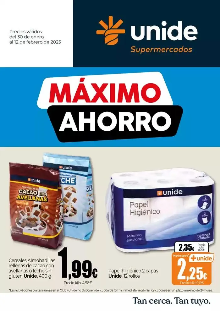 Catálogo de Máximo Ahorro en UNIDE Supermercados  30 de enero al 12 de febrero 2025 - Página 1
