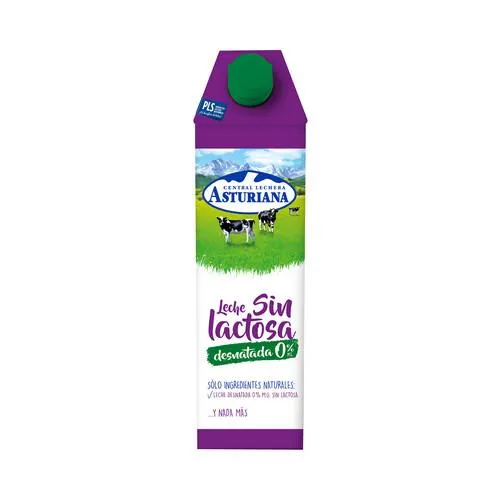 CENTRAL LECHERA ASTURIANA Leche desnatada 0% materia grasa, sin lactosa 1 l.