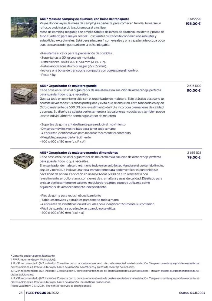 Catálogo de Ford de accesorios Focus 13 de noviembre al 13 de noviembre 2025 - Página 78