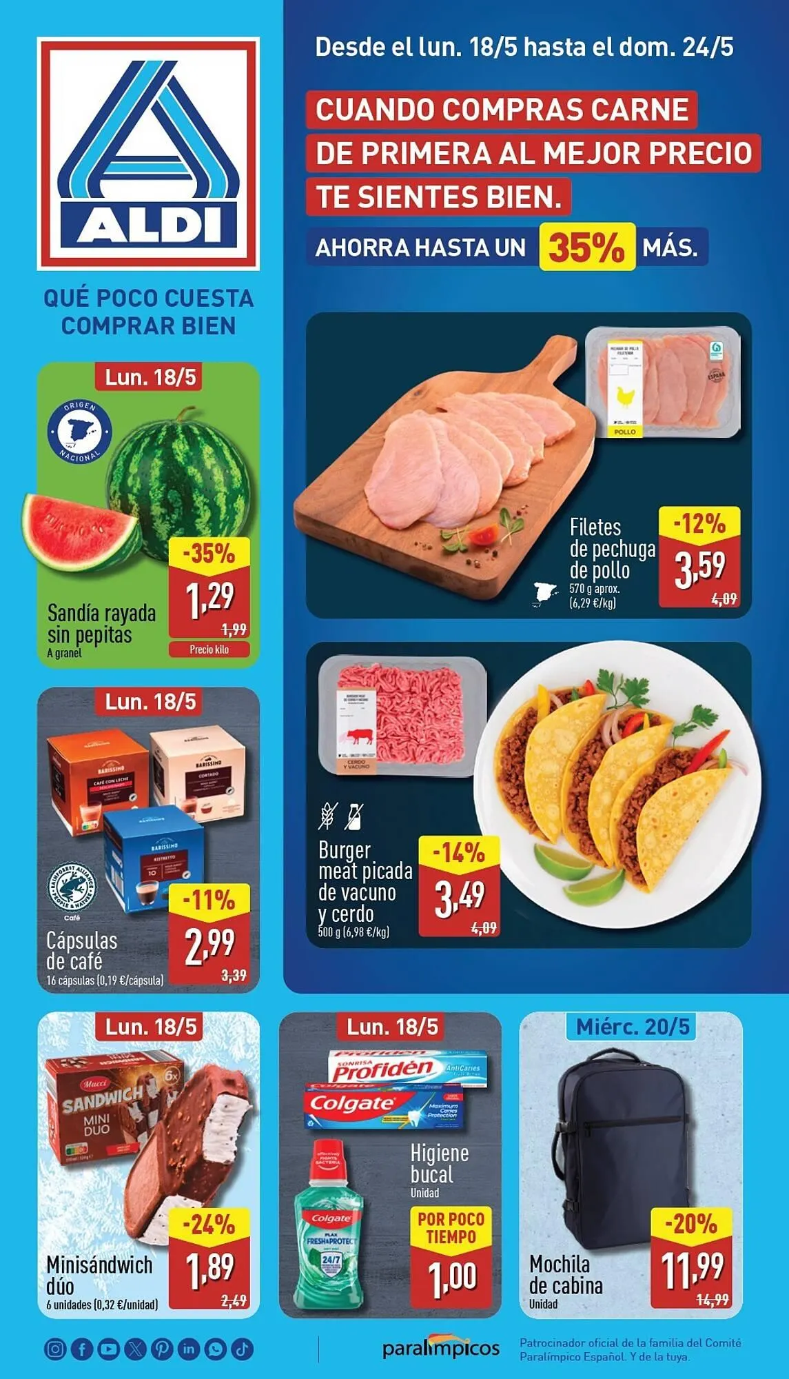 Catálogo de Folleto ALDI 18 de mayo al 24 de mayo 2026 - Página 1