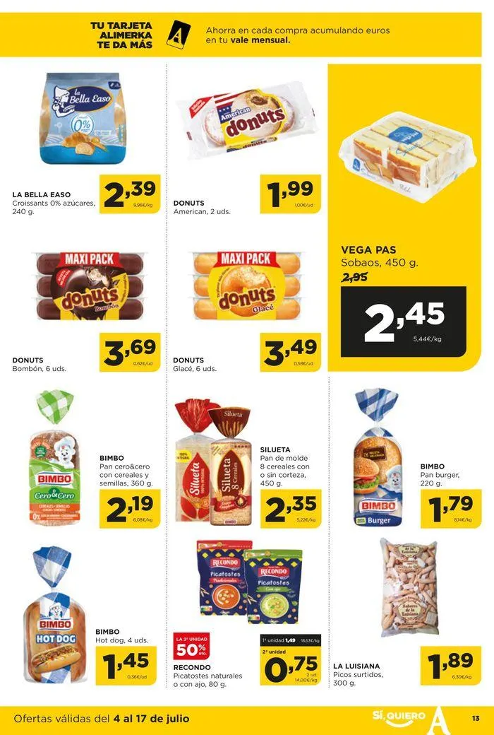 Catálogo de Catálogo Alimerka 4 de julio al 17 de julio 2024 - Página 13