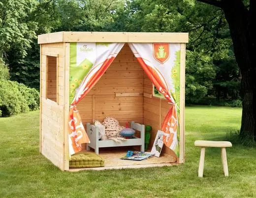 Caseta madera niños con decoración princesa
