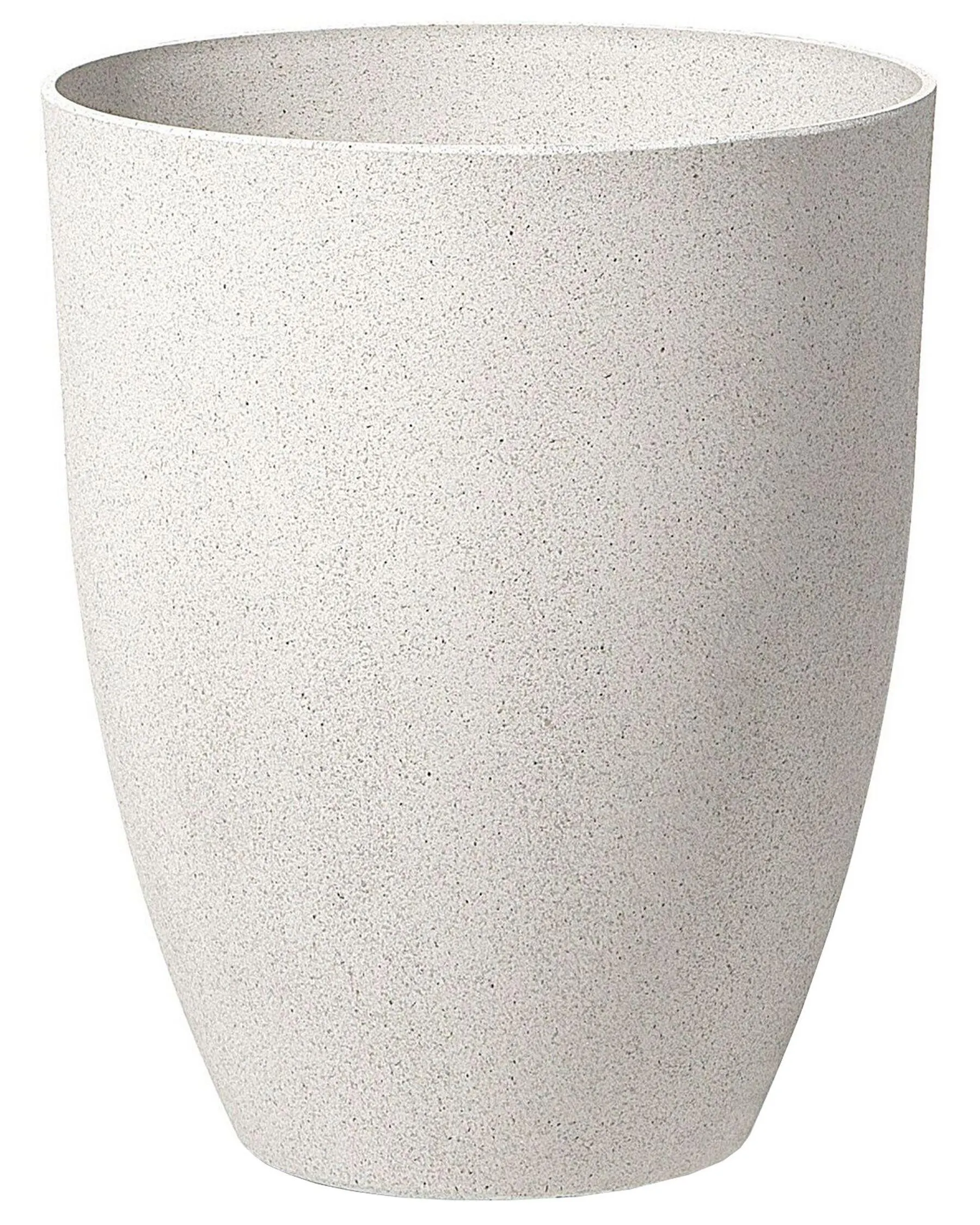 Maceta CROTON Piedra 43 cm Blanco crema