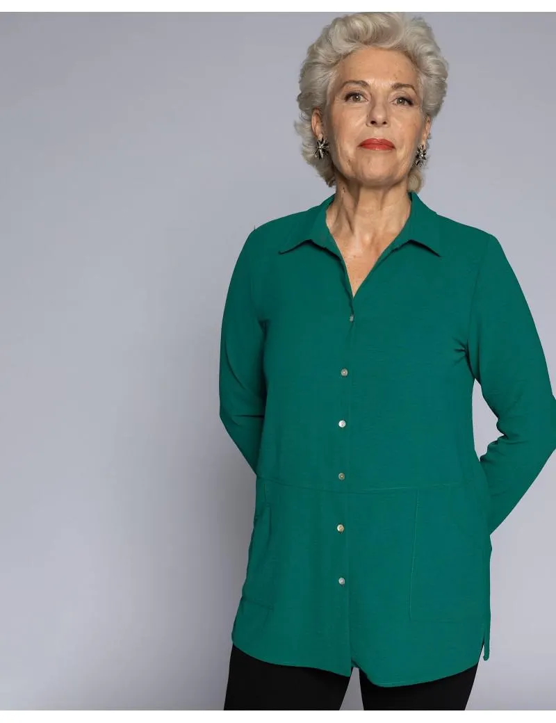 Blusón Camisero Bolsillos