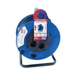 Enrollacable electricidad 4 tomas tt termostato 3x1,5mm 50mt 3000w 265mm ip20 ta