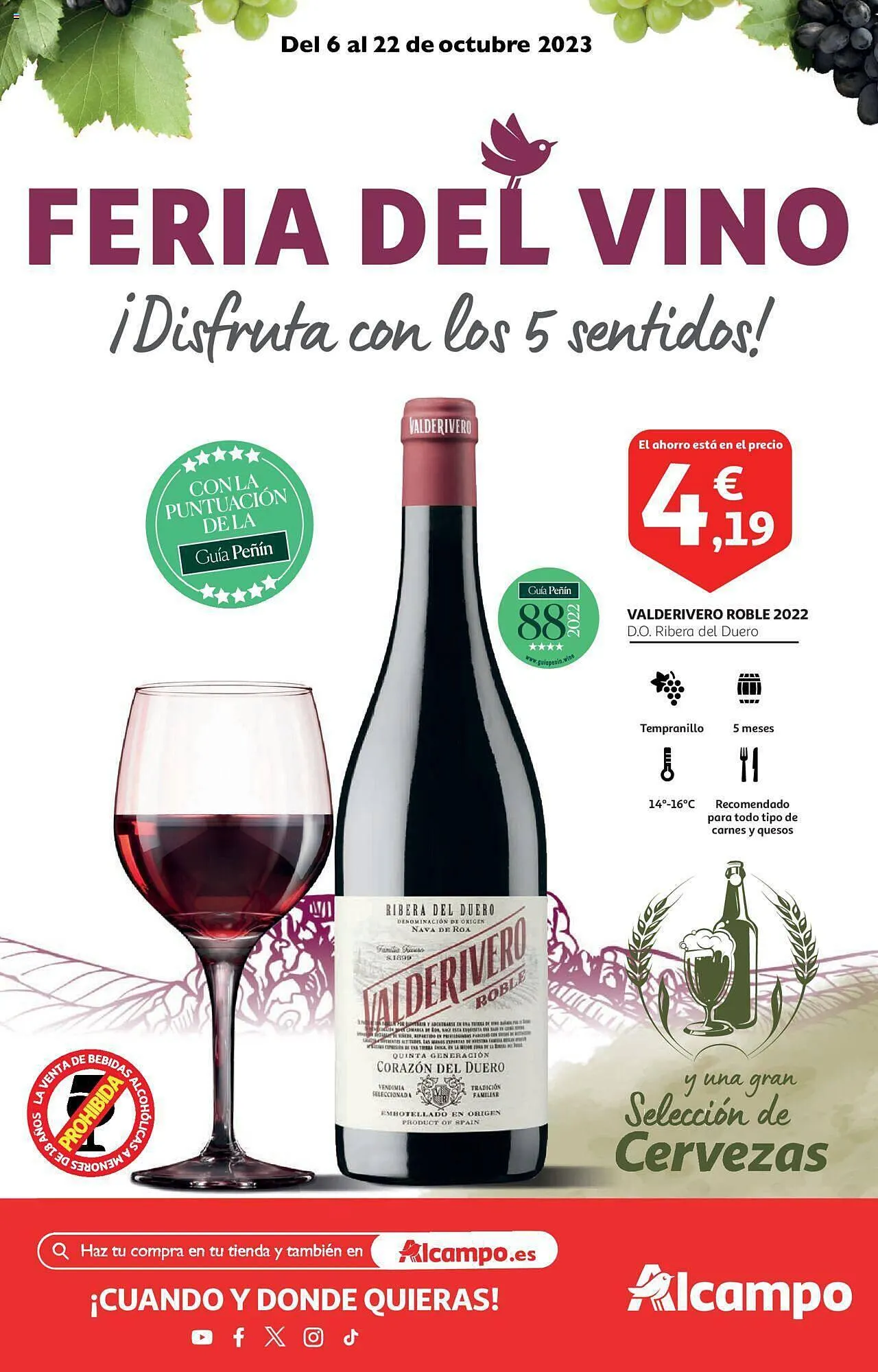 Catálogo de Folleto Alcampo 6 de octubre al 22 de octubre 2023 - Página 1