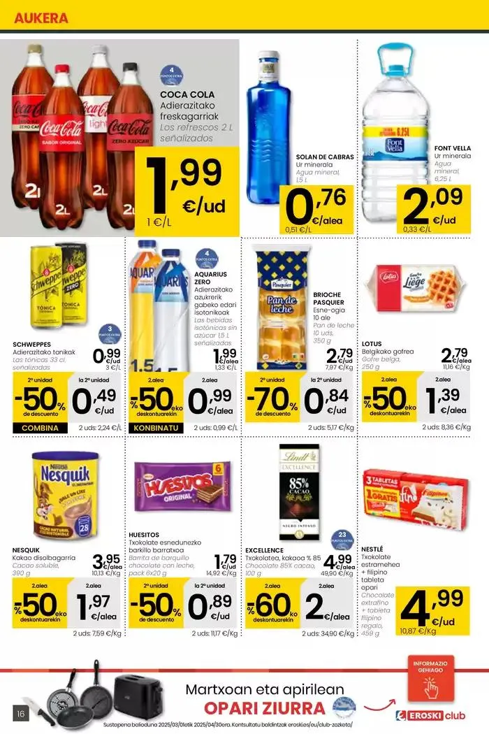 Catálogo de AUKERA OFERTA SUPERMERKATUAK EROSKI  10 de abril al 29 de abril 2025 - Página 16