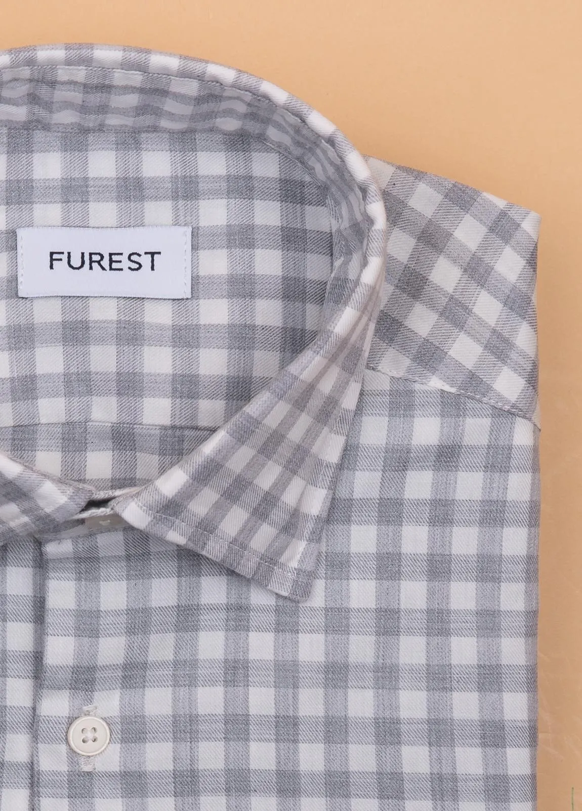 Camisa sport FUREST COLECCIÓN franela cuadros gris