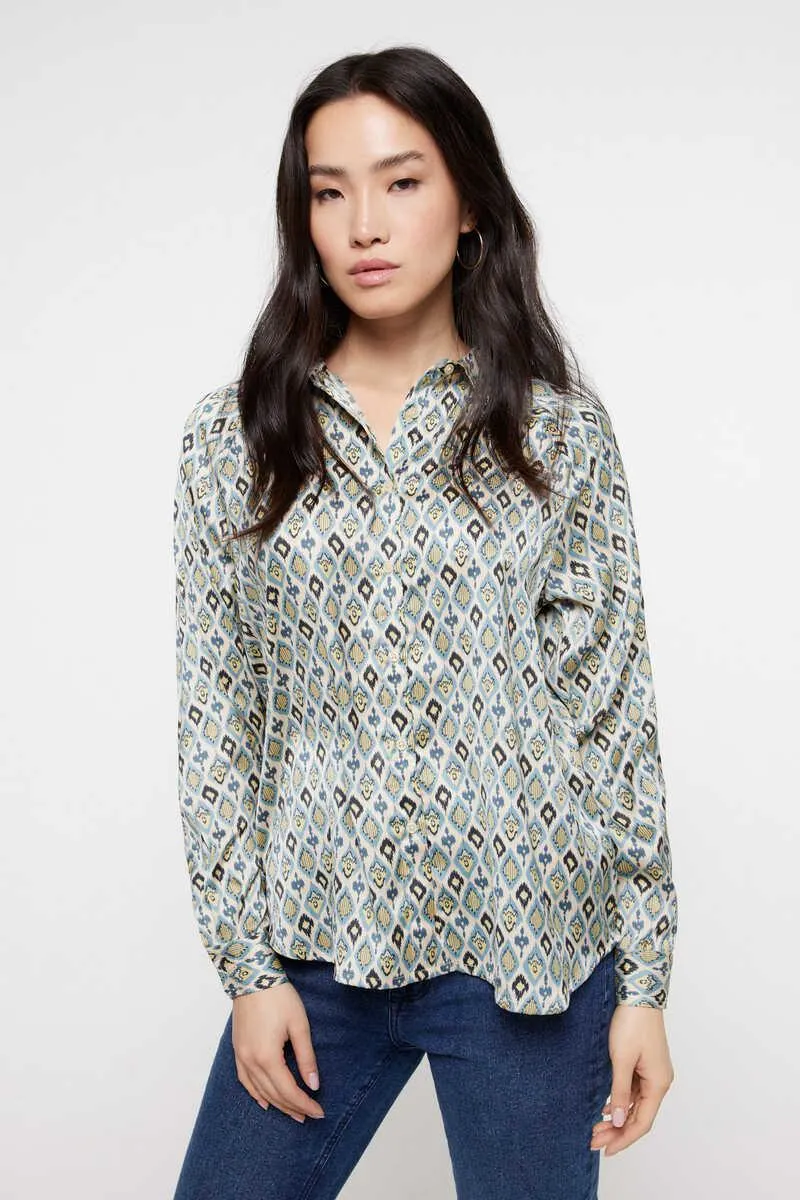 Blusa Camisera Estampada