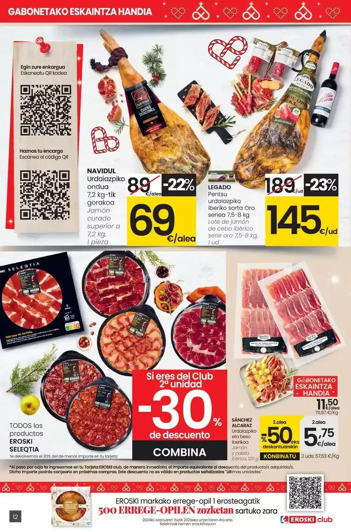 Catálogo de Gabonetako eskaintza handi SUPERMERKATUAK EROSKI CENTER 28 de noviembre al 17 de diciembre 2024 - Página 12