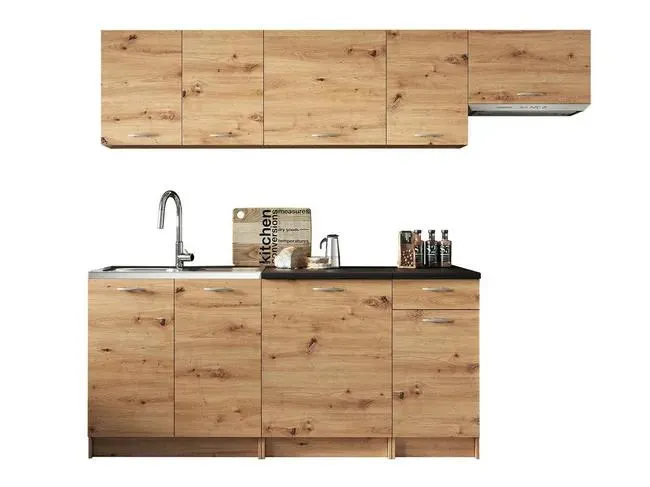 Conjunto de cocina Trenton 105, 240x60cm, Encimera, Aglomerado laminado
