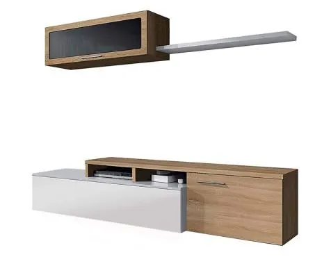 Mueble Salón Nexus Roble Canadian Blanco