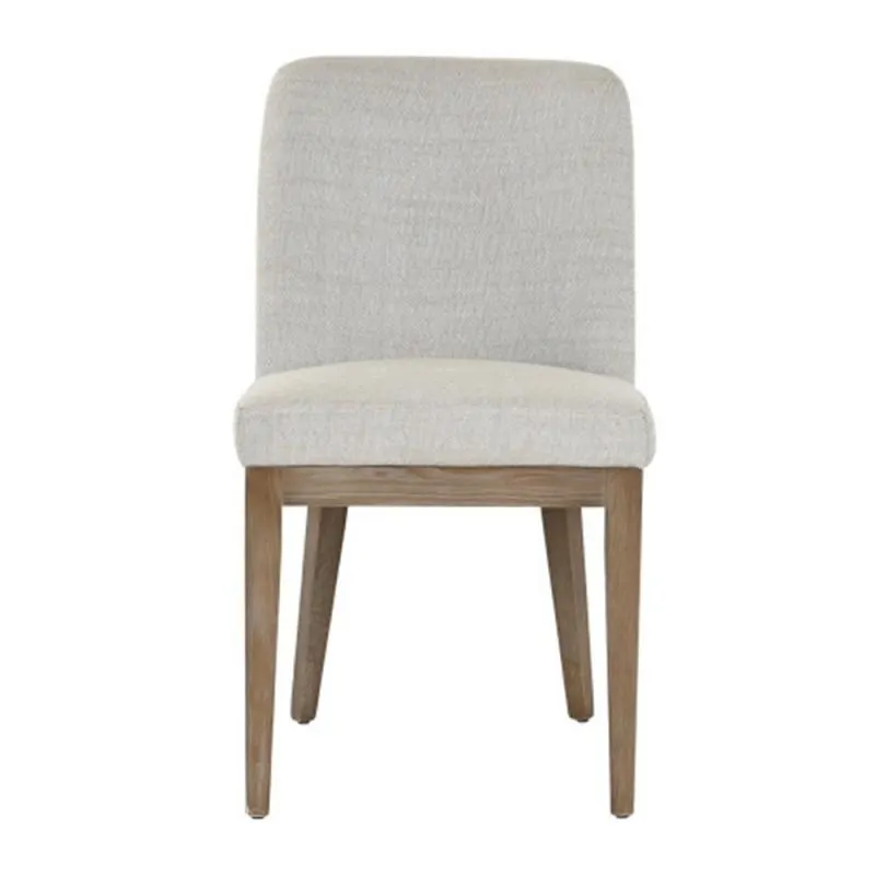 Upholstered dining chair and ash wood structure
