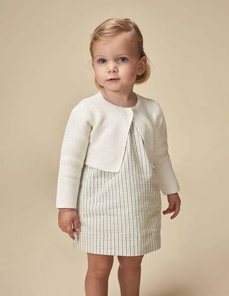 Chaqueta punto bobo blanco