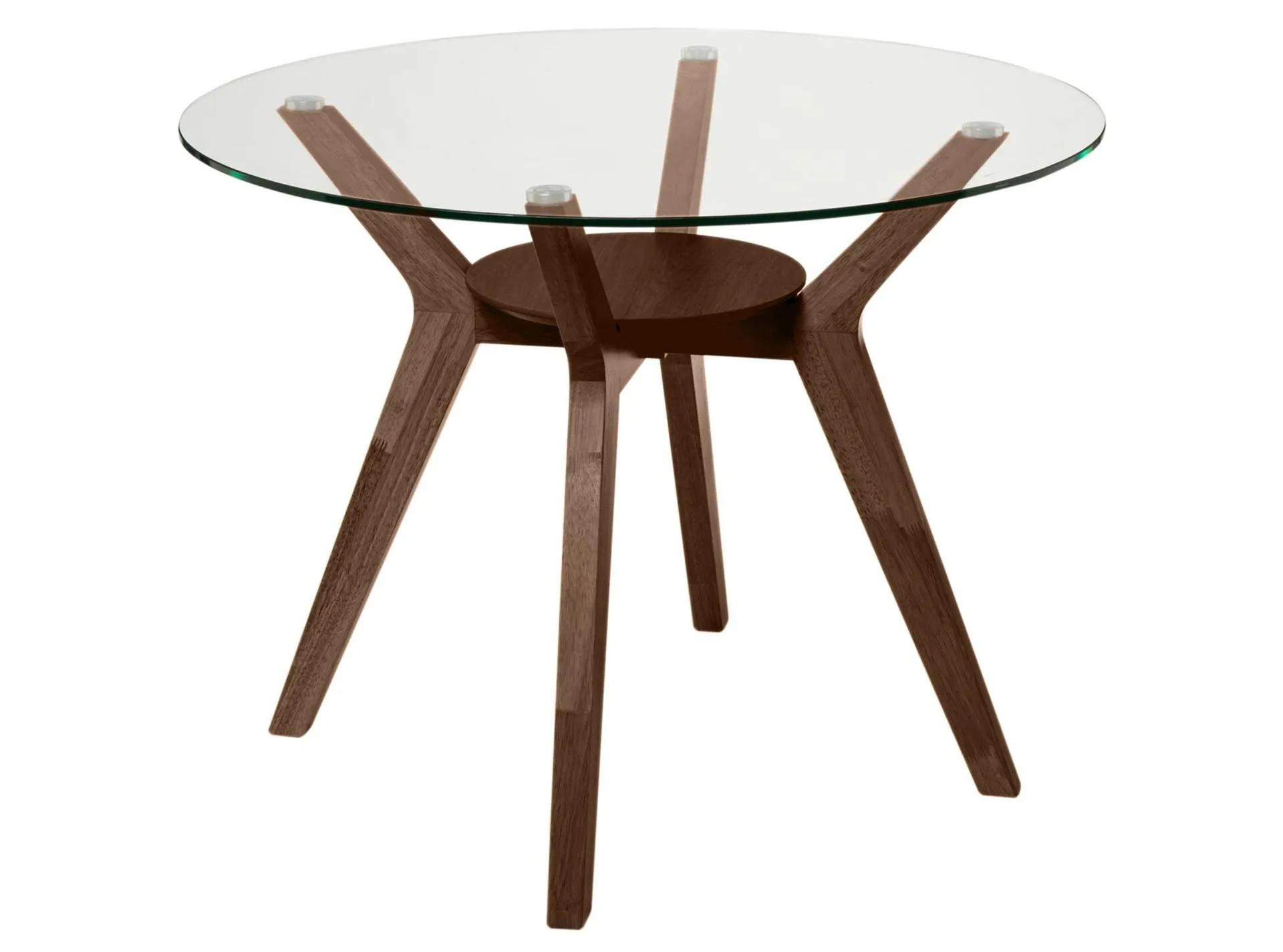 Mesa redonda fija sobre cristal