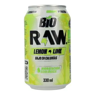 Bebida Isotónica BIO sabor Lima y Limón RAW Lata de 330 ml