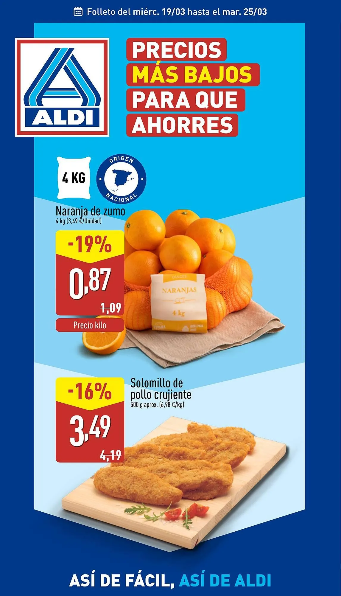 Catálogo de Folleto ALDI 19 de marzo al 25 de marzo 2025 - Página 1