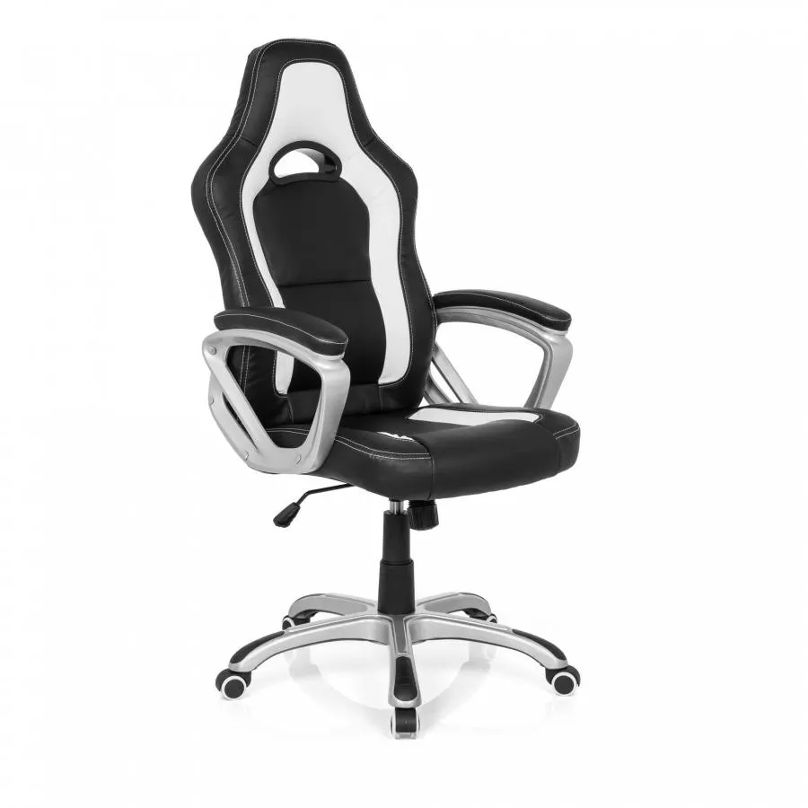 Silla Gaming Dakar, diseño deportivo, brazos, 8 horas - Blanco