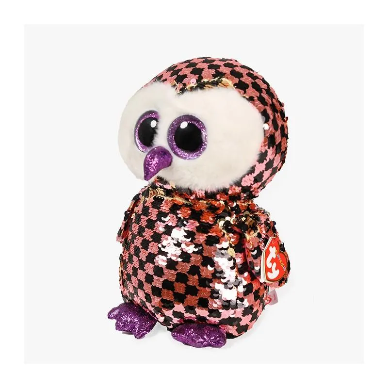 TY PELUCHE 24 CM BÚHO BOOS CHEKCS