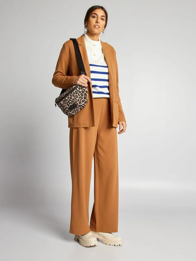 Pantalón ancho vaporoso 'JDY' - MARRON