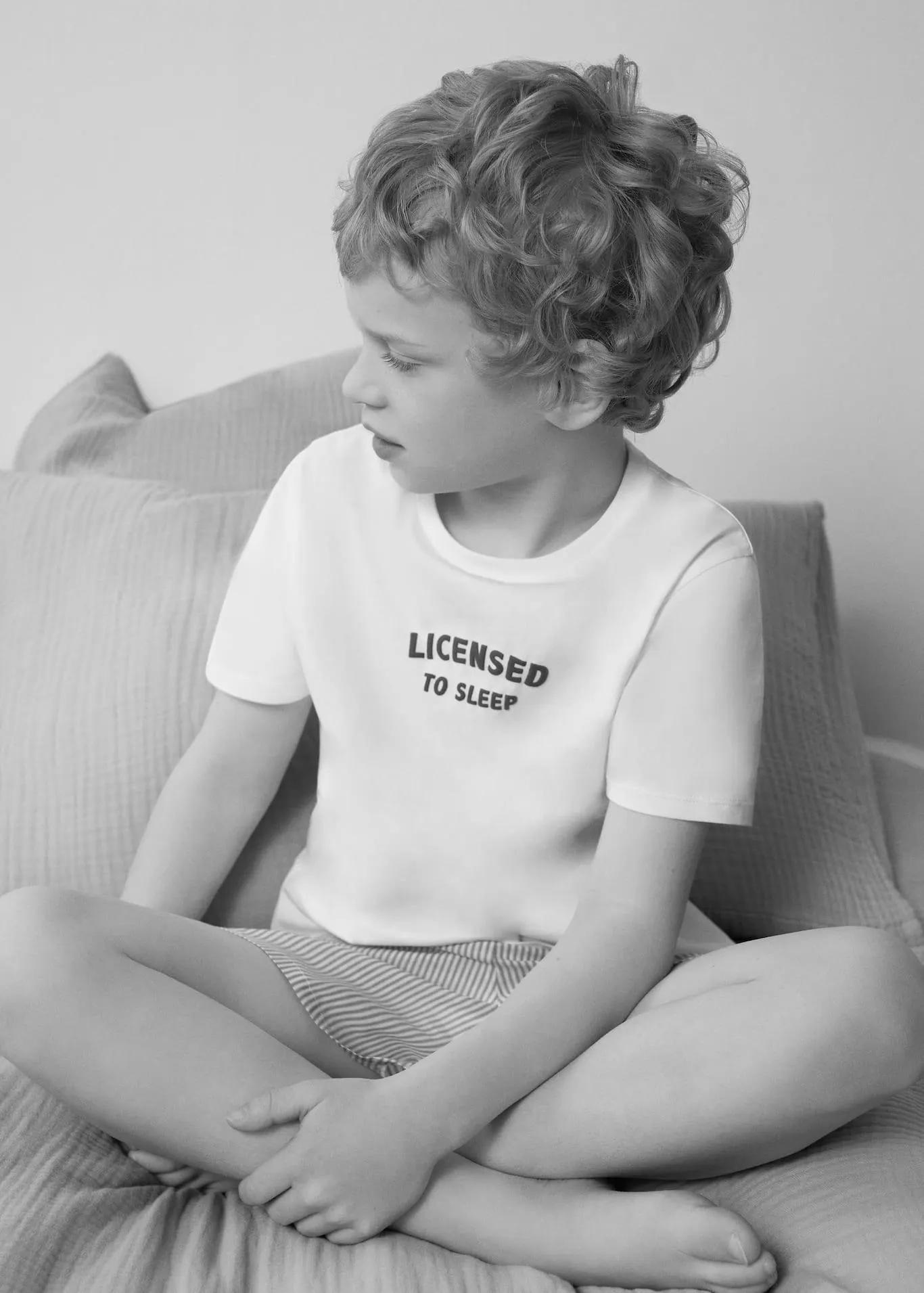 Pijama corto algodón rayas