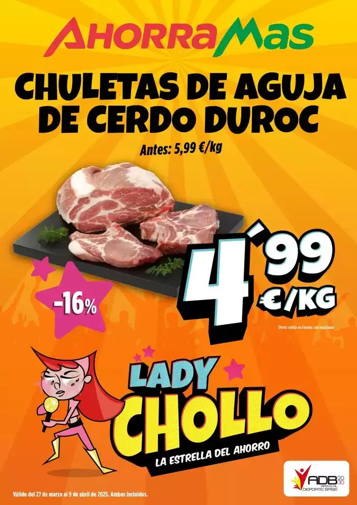 Catálogo de Chuletas de aguja de cerdo duroc 27 de marzo al 9 de abril 2025 - Página 1