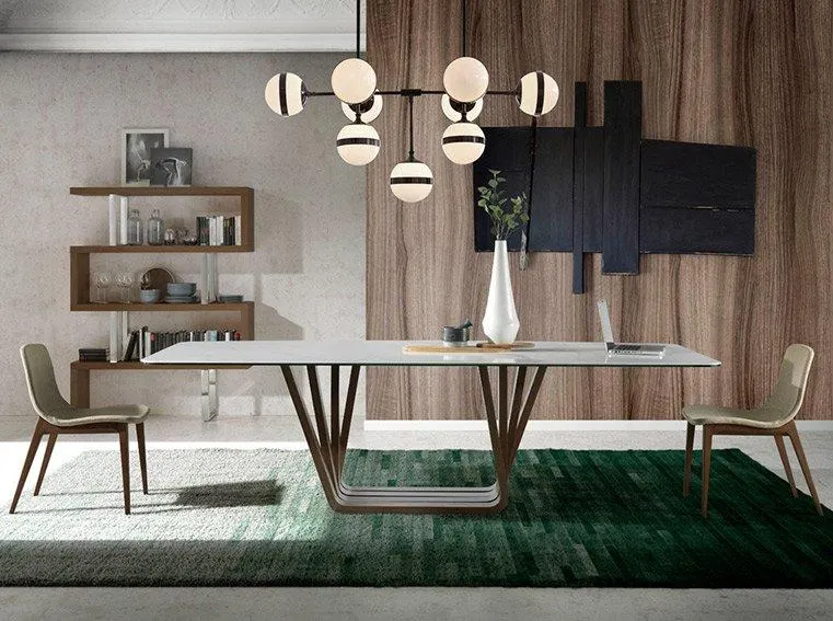 Mesa de comedor de diseño porcelánico Paute