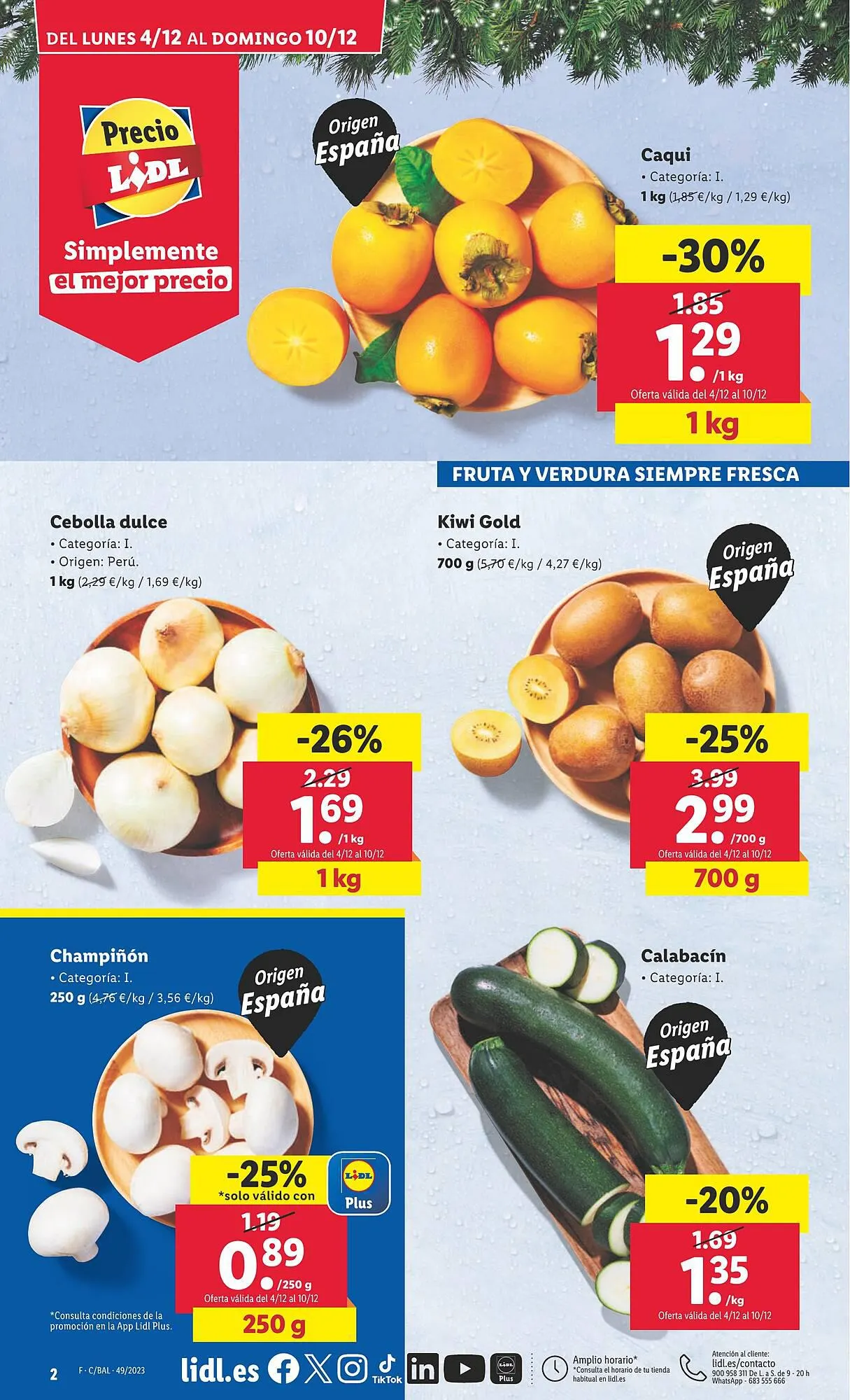 Catálogo de Folleto Lidl 4 de diciembre al 10 de diciembre 2023 - Página 2