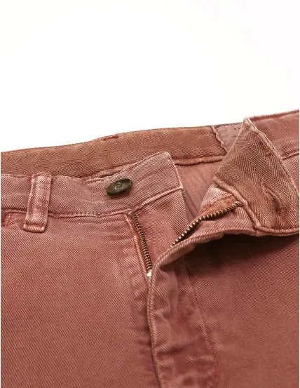 Pantalón sarga lavado Rojo