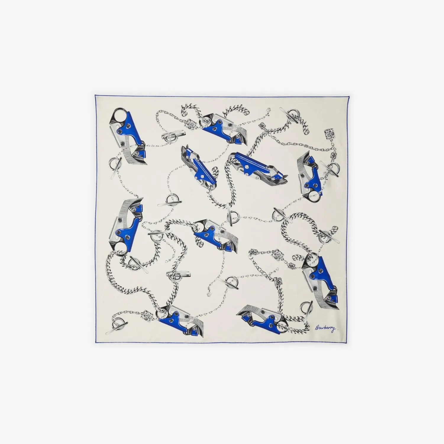 Pañuelo en seda con detalles del bolso Knight