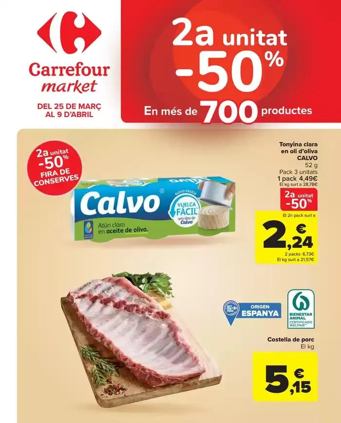 2a unitat -50% en més de 700productos - 1