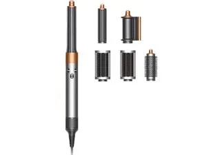 Moldeador - Dyson Airwrap Complete Long, Tecnología iónica, 3 Temperaturas, 3 Velocidades, Accesorio Antiencrespamiento, Níquel/Cobre