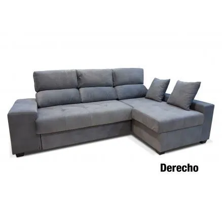 Sofá 3 plazas con chaiselongue más cama