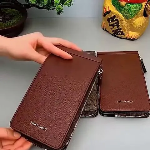 Cartera larga para mujer/hombre, bolsillo con cremallera, tarjetero, monedero delgado, monedero, billetera para tarjetas de crédito, billetera, estuche para tarjetas de crédito