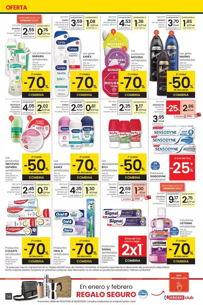 Catálogo de Más de 2000 productos, SIEMPRE A BUEN PRECIO HIPERMERCADOS EROSKI 4 de enero al 14 de enero 2025 - Página 34