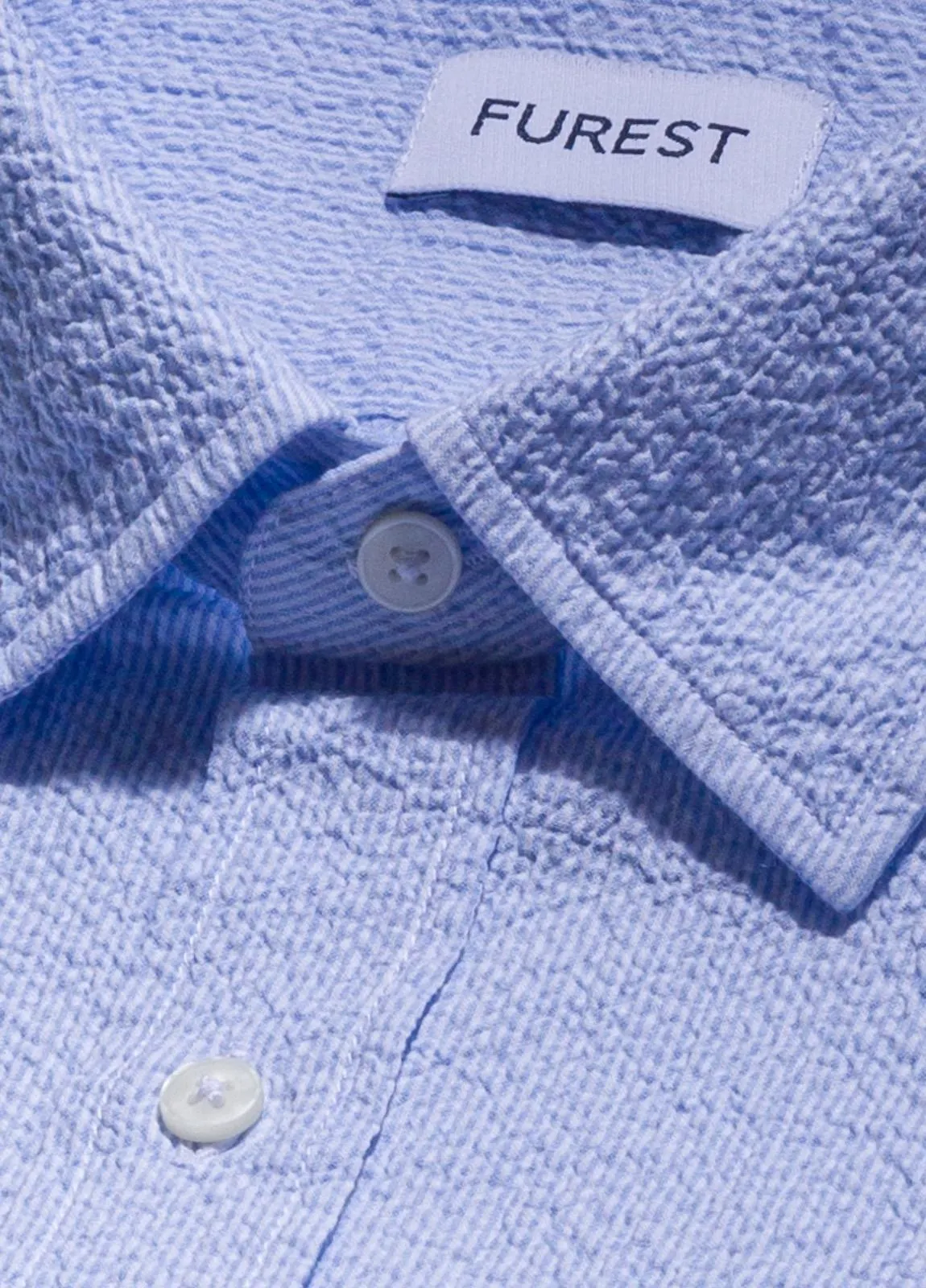 Camisa sport FUREST COLECCION manga corta micro raya celeste