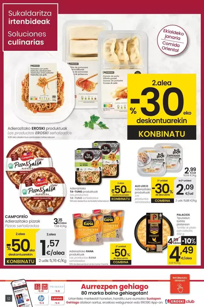 Catálogo de 2000 produktu baino gehiago, BETI PREZIO ONEAN EROSKI CENTER 16 de enero al 28 de enero 2025 - Página 12