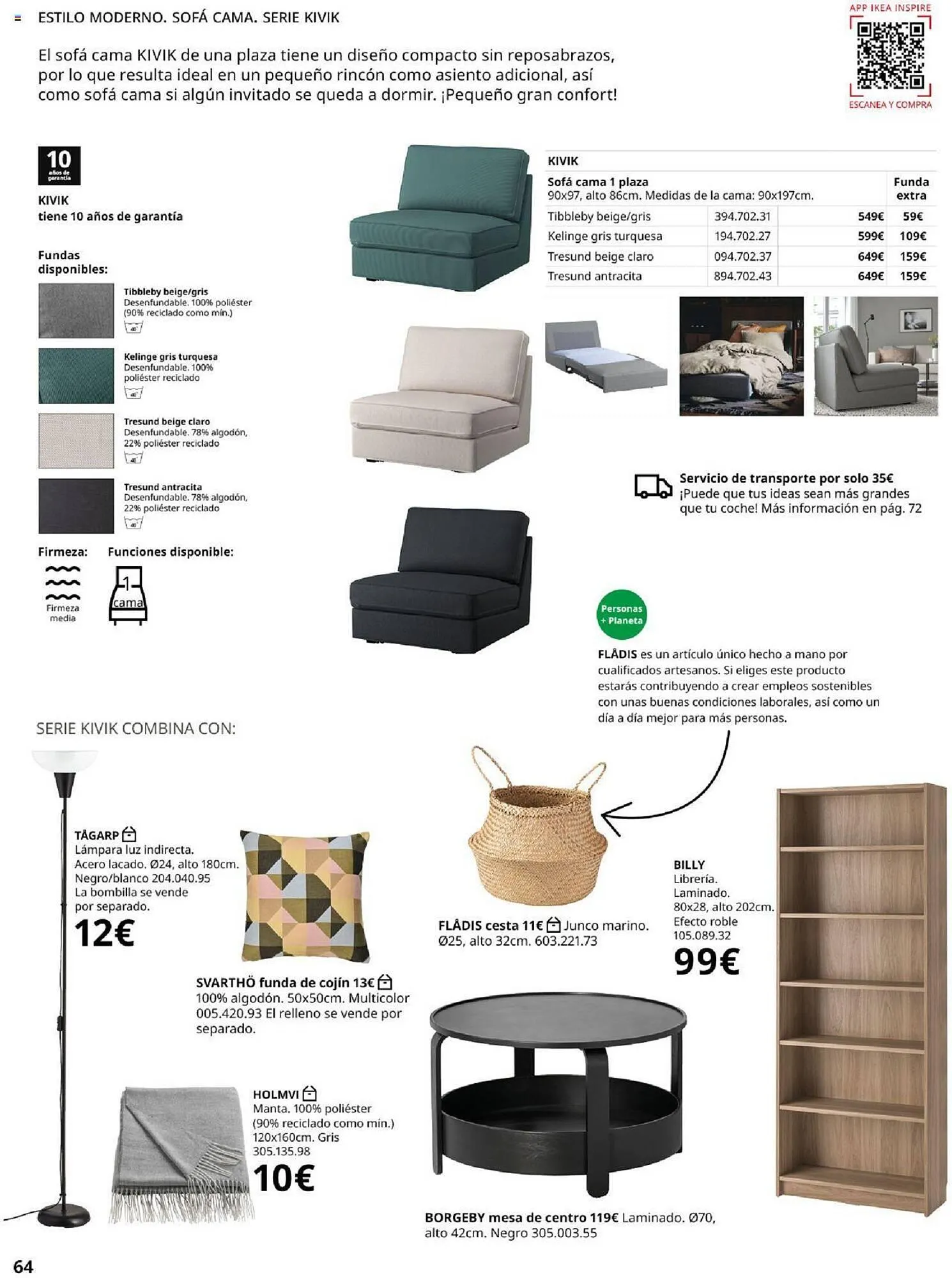 Catálogo de Folleto IKEA Sofás 4 de septiembre al 31 de enero 2025 - Página 64