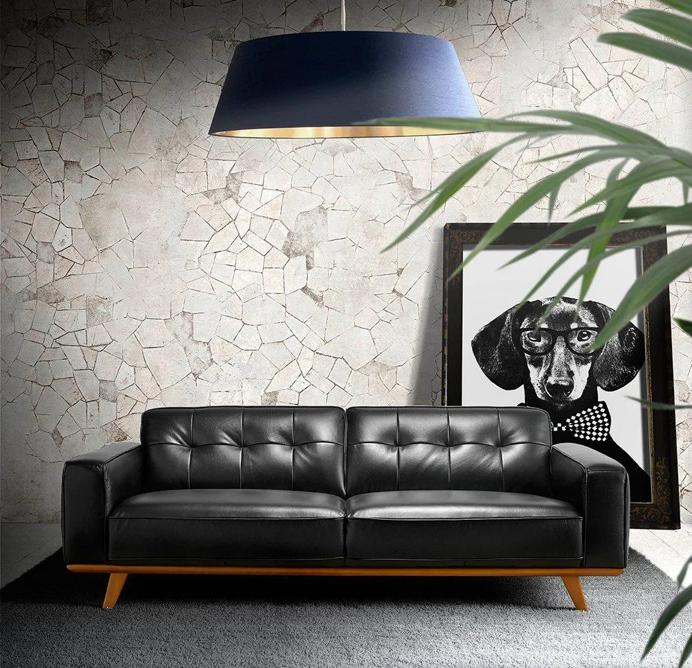 Sofá nogal y piel Civetta