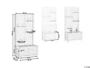 Banco de jardín con panel de pared MATINO Madera de acacia 80 cm 40 cm Marrón