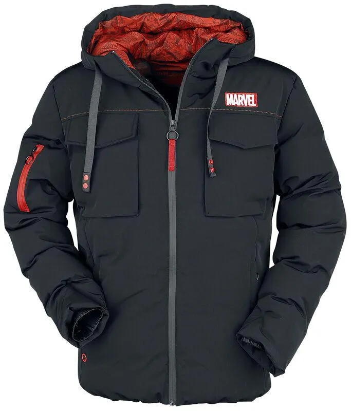 "Marvel Logo" Chaqueta de Invierno Negro de Marvel