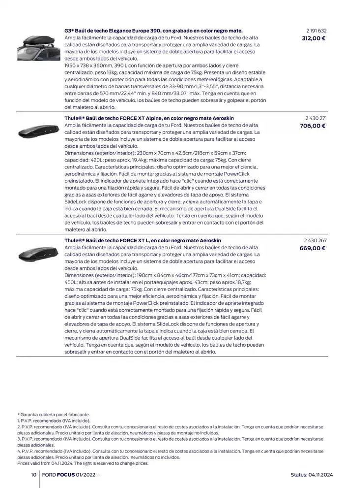 Catálogo de Ford de accesorios Focus 13 de noviembre al 13 de noviembre 2025 - Página 10