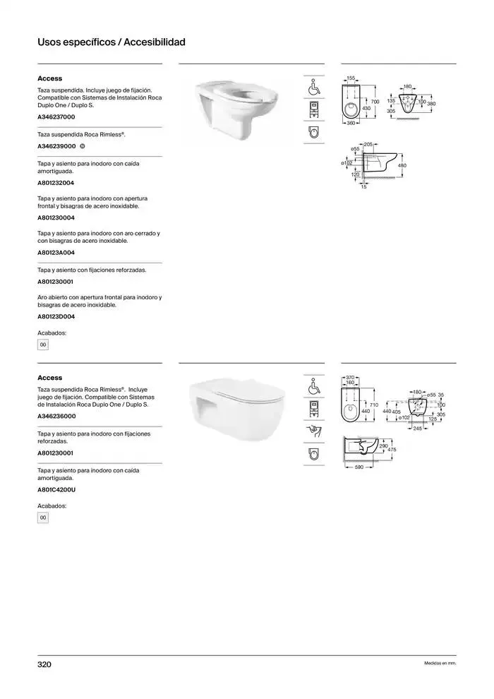Catálogo de Colecciones de Baño, Muebles y Accesorios 9 de enero al 31 de diciembre 2025 - Página 322